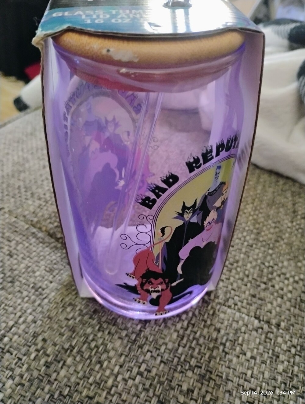 Purple Villain Tumbler with Straw